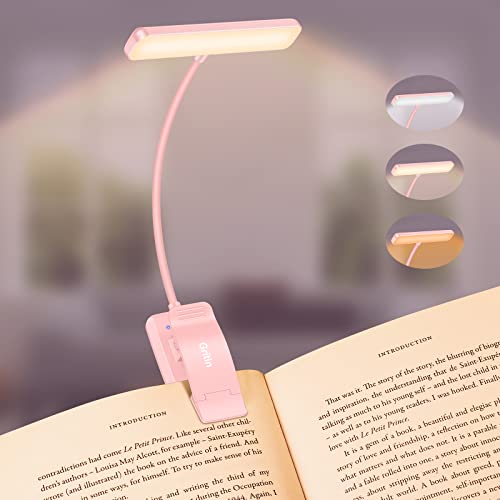 You are currently viewing Gritin 19 LED Rechargeable Book Light for Reading in Bed with Memory Function- Eye Caring 3 Color Temperatures,Stepless Dimming Brightness,80 Hrs Runtime on Light for Book Lovers-Pink