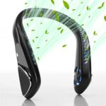 Kternay Bladeless Neck Fan – 6000mAh Portable Personal Fan, Hands-Free Battery Operated Fans USB Rechargeable (Black)
