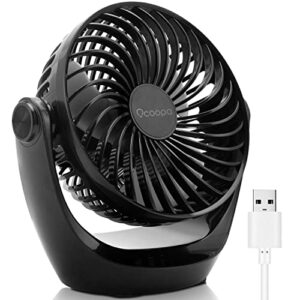 Read more about the article OCOOPA Small USB Desk Fan Table Fan 5” with Strong Airflow & Quiet Operation, Portable Cooling Mini Fan 3 Speed, 360°Rotatable Head for Home Office Bedroom Desktop