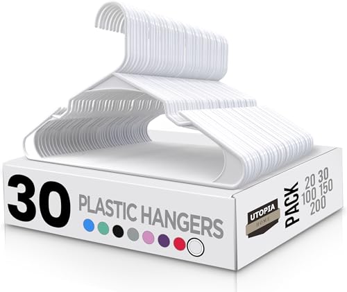 You are currently viewing Utopia Home White Plastic Hangers 30 Pack – Clothes Hangers for Coat, Shirts,Trouser Suit Hangers for Space Saving Durable and Slim with Shoulder Grooves