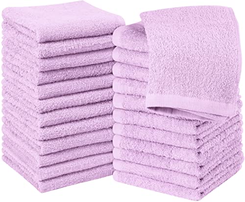 You are currently viewing Utopia Towels Cotton Washcloths Set, 100% Ring Spun Cotton, Premium Flannel Face Cloths, Highly Absorbent and Soft Feel Fingertip Towels, 24 Pack, Lavender