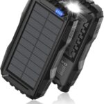 Power-Bank-Solar-Charger – 42800mAh Power Bank,Portable Charger,External Battery Pack 5V3.1A Qc 3.0 Fast Charging Built-in Super Bright Flashlight (Black)