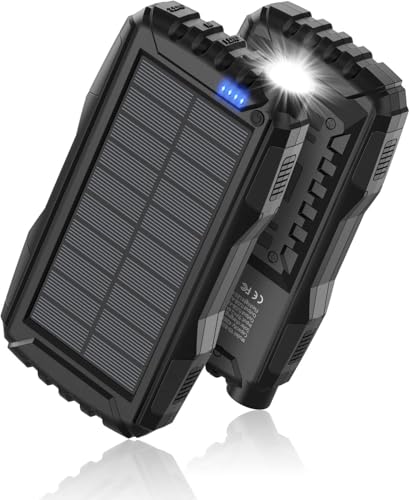 Read more about the article Power-Bank-Solar-Charger – 42800mAh Power Bank,Portable Charger,External Battery Pack 5V3.1A Qc 3.0 Fast Charging Built-in Super Bright Flashlight (Black)