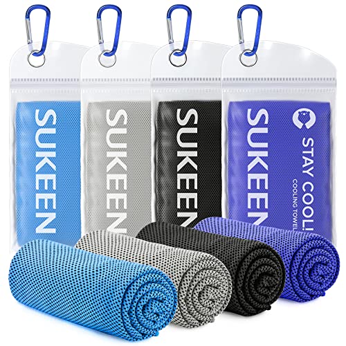 You are currently viewing Sukeen [4 Pack] Cooling Towel (40″x12″), Ice Towel, Soft Breathable Chilly Towel, Microfiber Towel for Yoga, Sport, Running, Gym, Workout,Camping, Fitness, Workout & More Activities