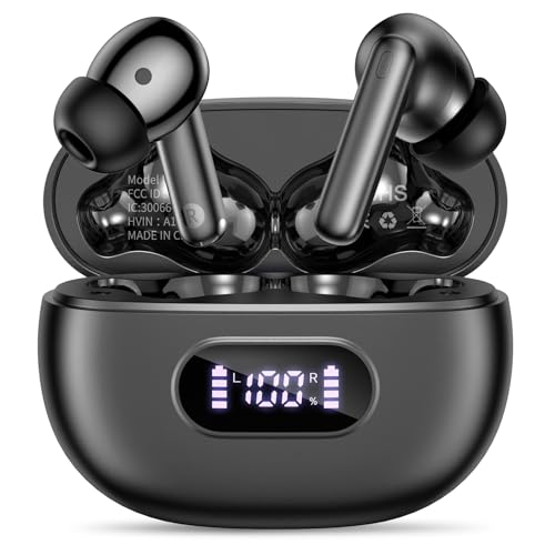 You are currently viewing Wireless Earbuds Bluetooth 5.4 Headphones with Dual LED Display, 48H Playtime Wireless Charging Case, HiFi Stereo, 4 ENC Noise Cancelling Mics and IPX7 Waterproof Ear Buds for Running