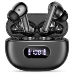 Wireless Earbuds Bluetooth 5.4 Headphones with Dual LED Display, 48H Playtime Wireless Charging Case, HiFi Stereo, 4 ENC Noise Cancelling Mics and IPX7 Waterproof Ear Buds for Running