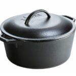 Lodge L8DOL3 Cast Iron Dutch Oven with Dual Handles, Pre-Seasoned, 5-Quart