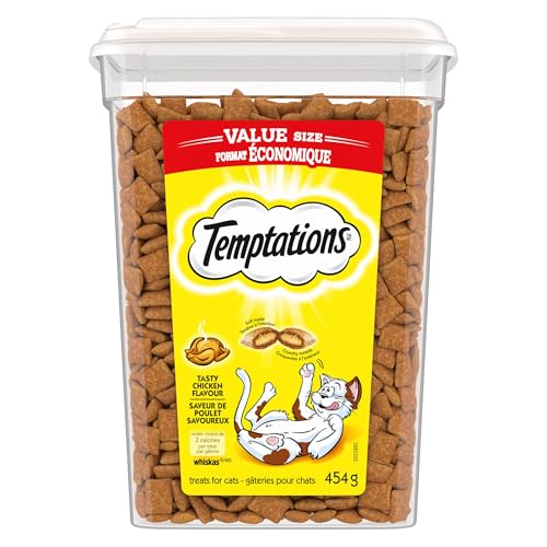 You are currently viewing TEMPTATIONS Adult Cat Treats, Tasty Chicken Flavour, 454g Tub