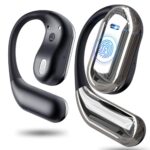 Open Ear Bluetooth Headphones 5.4 Ear Clip Wireless Earbuds with 4 HD Mics and 50 Hours Playtime Dual LED Display Charging Case Sports Ear Buds for Running/Workout, 2025 New Bone Conduction Headphones