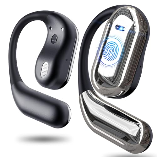 You are currently viewing Open Ear Bluetooth Headphones 5.4 Ear Clip Wireless Earbuds with 4 HD Mics and 50 Hours Playtime Dual LED Display Charging Case Sports Ear Buds for Running/Workout, 2025 New Bone Conduction Headphones