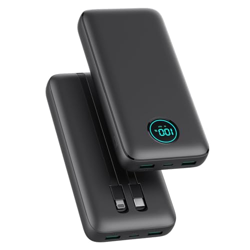 You are currently viewing Power Bank 40800mAh Portable Charger Built-in Cables,25W PD QC 4.0 Fast Charging USB C in&Out Battery Pack,LCD Display Portable Phone Charger Compatible with iPhone 16/15/14/13,Android,Samsung-Black