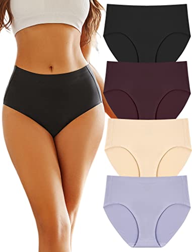 You are currently viewing FINETOO Women’s High Waisted Seamless Underwear Full Coverage Brief Ladies No Show Panties Sexy Lingerie Regular&Plus Size