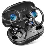 Wireless Earbuds, 2025 Bluetooth V5.4 Headphones Sport, Bluetooth Earbuds with 4 ENC Noise Cancelling Mics, 50H HD Stereo Bass Wireless Headphones, IP7, LED Display, USB-C Ear Bud for Workout/Running