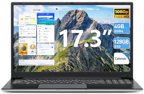 You are currently viewing SGIN 17.3 Inch Laptop Computer, Windows 11 Laptops with Celeron I3 Processor, 4GB DDR3 128GB SSD Ordinateur Portable, FHD IPS Display, Type-C, HDMI, 5G WiFi, BT4.2, for Business and Students